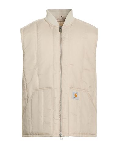 Carhartt Man Vest Beige Size L Nylon In Brown