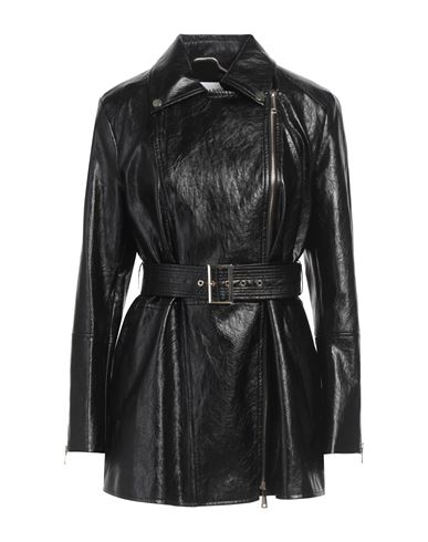 Marella Woman Coat Black Size 8 Viscose, Polyester, Cotton, Metallic Fiber, Polyurethane