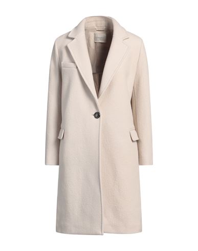 Circolo 1901 Woman Coat Beige Size 8 Virgin Wool