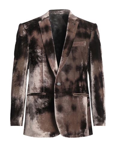 Messagerie Patrizio Piscaglia Man Blazer Dark Brown Size 42 Wool, Polyamide