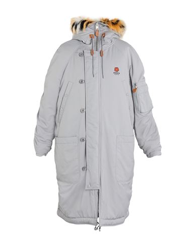 Kenzo Man Coat Light Grey Size L Polyester, Polyamide, Modacrylic, Acrylic