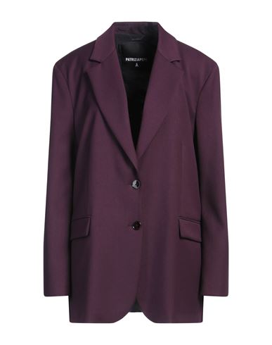 Patrizia Pepe Woman Blazer Plum Size 8 Polyester, Viscose, Elastane