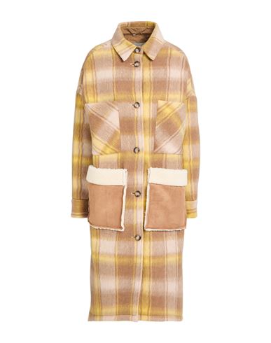 Ava Adore Woman Coat Sand Size 8 Polyester, Polyacrylic, Virgin Wool