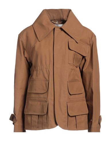 Victoria Beckham Woman Jacket Brown Size 10 Cotton