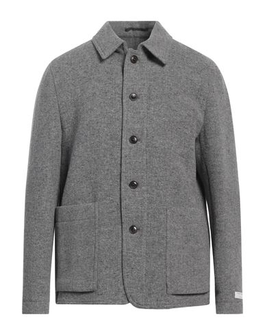 Tiger Of Sweden Man Jacket Grey Size 46 Recycled Wool, Recycled Polyamide, Silk
