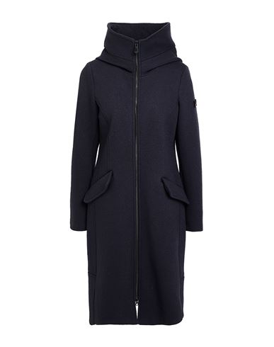 Peuterey Woman Coat Midnight Blue Size 6 Polyamide, Wool, Elastane