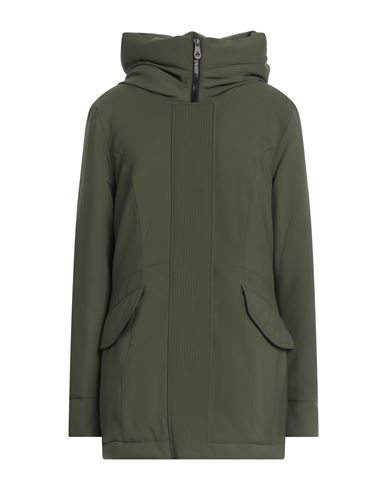 Peuterey Woman Puffer Military Green Size 14 Polyethylene, Elastane