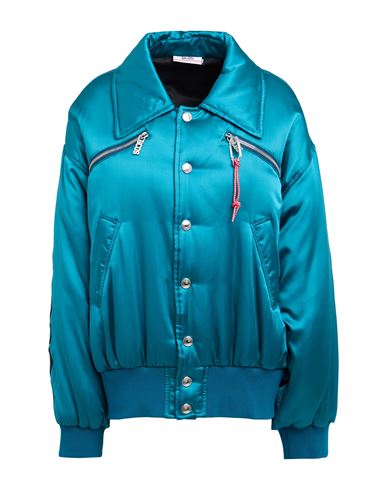 Gcds Woman Jacket Deep Teal Size L Polyester