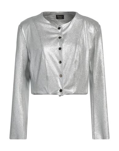 Siste's Gold Capsule Woman Jacket Silver Size L Polyester, Elastane