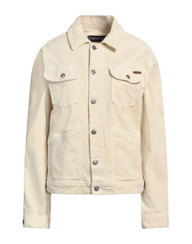 Tom Ford Woman Jacket Cream Size L Cotton, Elastane