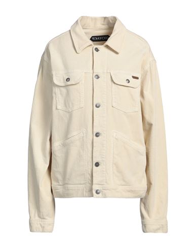 Tom Ford Woman Jacket Beige Size Xxl Cotton, Elastane