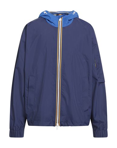 K-way Hooded Zipper Casual Jacket In Blue