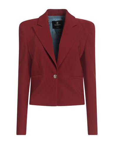 Cristinaeffe Woman Blazer Brick Size 12 Polyester, Elastane