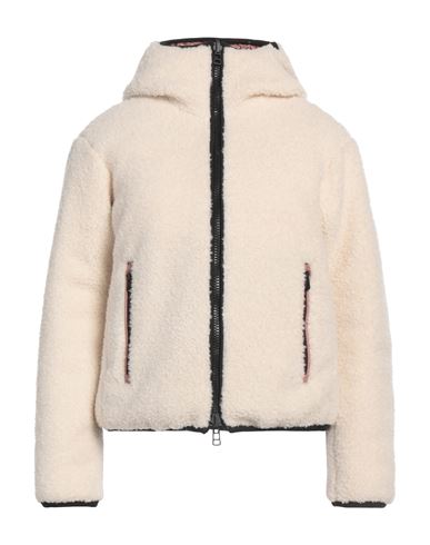 Peuterey Woman Puffer Ivory Size 6 Polyester, Wool, Acrylic, Polyamide