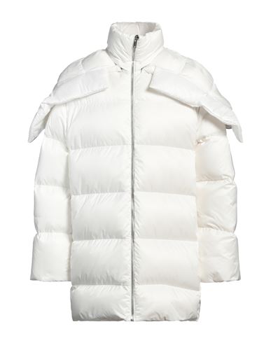 Moncler Genius Cyclopic White Down Jacket With Removable Hood And Logo Patch In Tech Fabric Man