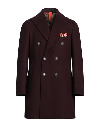 Bharnaba Man Coat Plum Size 48 Polyester, Viscose, Elastane