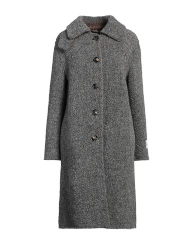 Peuterey Wool Woman Coat Grey Size 8 Mohair Wool, Alpaca Wool, Virgin Wool, Polyamide