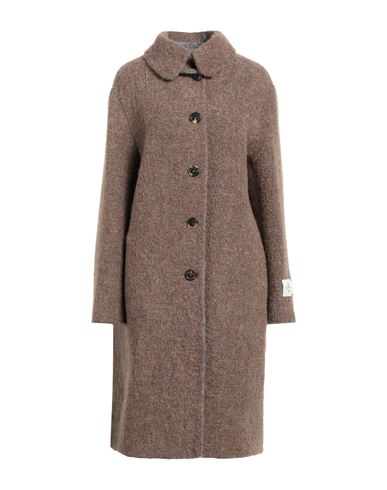 Peuterey Wool Woman Coat Khaki Size 8 Mohair Wool, Alpaca Wool, Virgin Wool, Polyamide