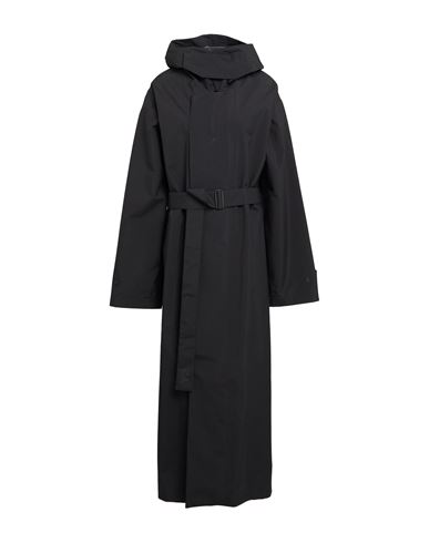 Shop Y-3 Woman Overcoat & Trench Coat Black Size L Recycled Polyamide, Polyethylene