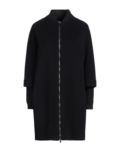 PESERICO PESERICO WOMAN COAT MIDNIGHT BLUE SIZE 12 VIRGIN WOOL, POLYAMIDE, CASHMERE, ALPACA WOOL, MERINO WOOL 
