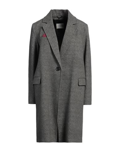 Shop Circolo 1901 Woman Coat Charcoal Size 8 Cotton, Elastane