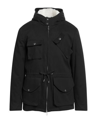 Grey Daniele Alessandrini Man Coat Black Size 42 Cotton, Elastane In Black