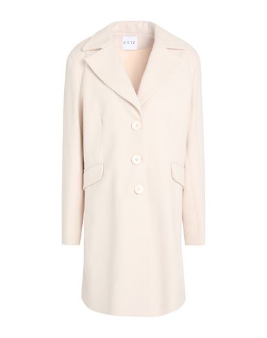 Exte Woman Coat Cream Size Xl Polyester, Wool, Viscose In Pink