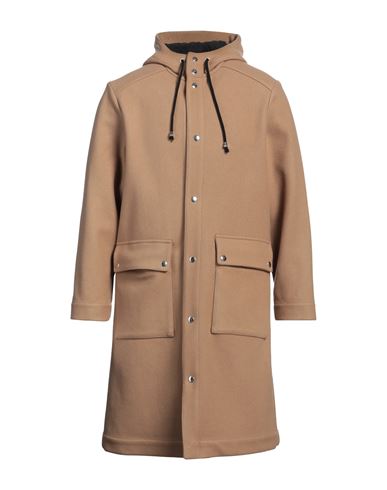 Aspesi Man Coat Camel Size 34 Virgin Wool, Polyamide