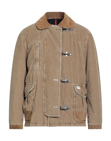 Fay Archive Man Jacket Beige Size M Cotton In Brown