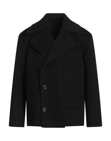 Lardini Man Coat Black Size 40 Wool