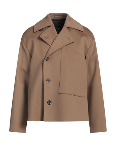 Lardini Man Coat Camel Size 40 Wool