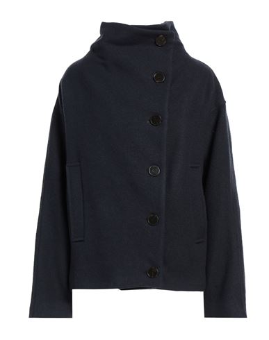 ALYSI ALYSI CRÈME WOMAN COAT MIDNIGHT BLUE SIZE 4 VIRGIN WOOL 