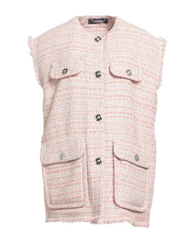 Versace Woman Jacket Light Pink Size 6 Cotton, Polyamide, Polyester