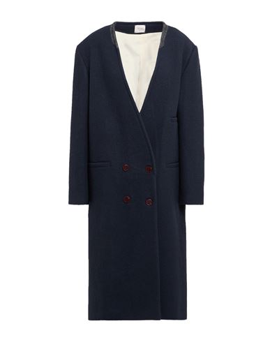 ALYSI ALYSI WOMAN COAT MIDNIGHT BLUE SIZE 6 VIRGIN WOOL 