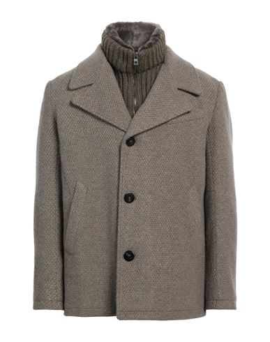 Gms-75 Man Coat Grey Size Xl Wool, Polyamide, Acrylic, Polyester, Shearling In Gray
