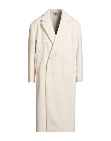 A Paper Kid Man Coat Cream Size 36 Polyester, Viscose In White