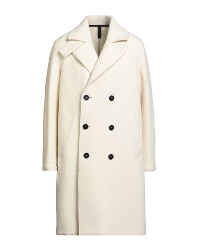 Harris Wharf London Man Coat Ivory Size 36 Virgin Wool In Neutral
