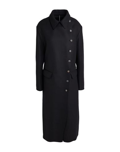 Masnada Woman Coat Black Size 8 Virgin Wool, Polyamide