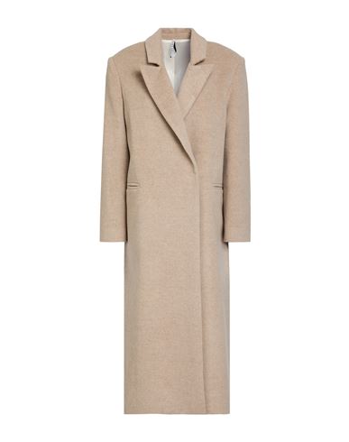 Shop Liviana Conti Woman Coat Sand Size 8 Virgin Wool, Cashmere, Polyester