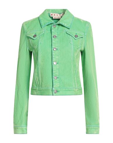 Marni Woman Jacket Lime Green Size 6 Cotton, Acrylic, Viscose