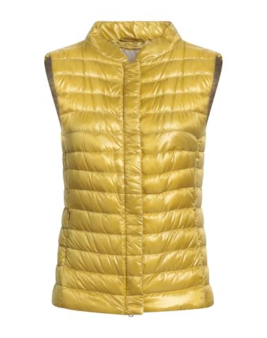 Herno Iconico Woman Vest Yellow Size 10 Polyamide In Yellow