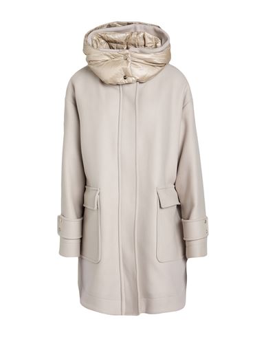Herno Woman Coat Light Grey Size 12 Virgin Wool, Polyamide