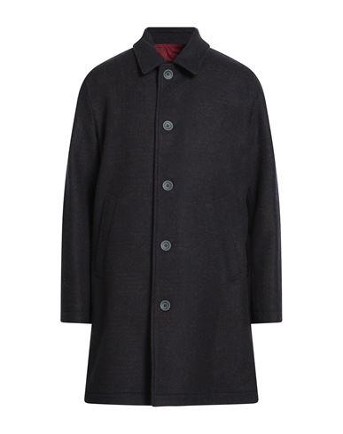 Herno Man Coat Midnight Blue Size 40 Recycled Wool, Polyamide, Polyester In Blue