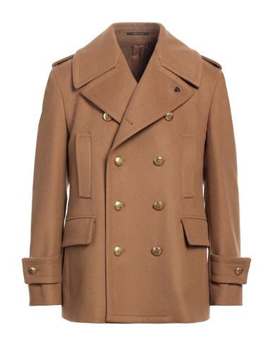 Gabriele Pasini Man Coat Camel Size 44 Wool, Cashmere