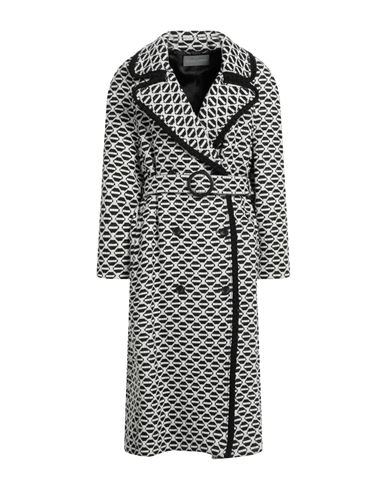 Alberta Ferretti Woman Coat Black Size 6 Wool, Polyamide