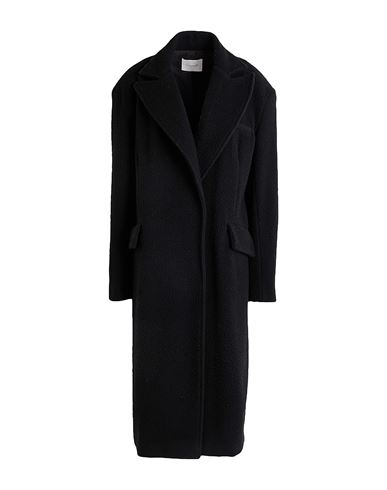 Souvenir Woman Coat Black Size M Wool, Polyamide In Black
