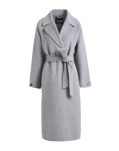 Vlab Woman Coat Grey Size 6 Wool, Polyester