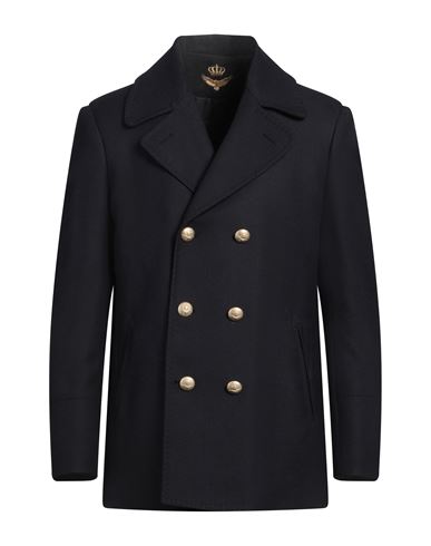 TWENTY-ONE BY ANTONIO CARNEVALE TWENTY-ONE BY ANTONIO CARNEVALE MAN COAT NAVY SIZE 44 WOOL, POLYAMIDE 