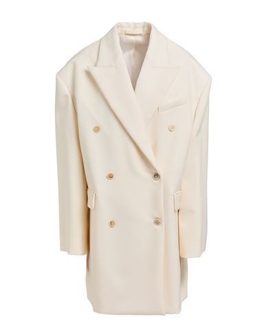 Wardrobe Woman Overcoat & Trench Coat Off White Size S Wool