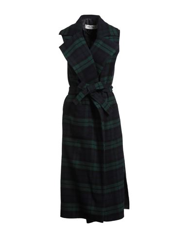 Shirtaporter Woman Coat Navy Size 10 Polyester, Cotton, Virgin Wool, Viscose